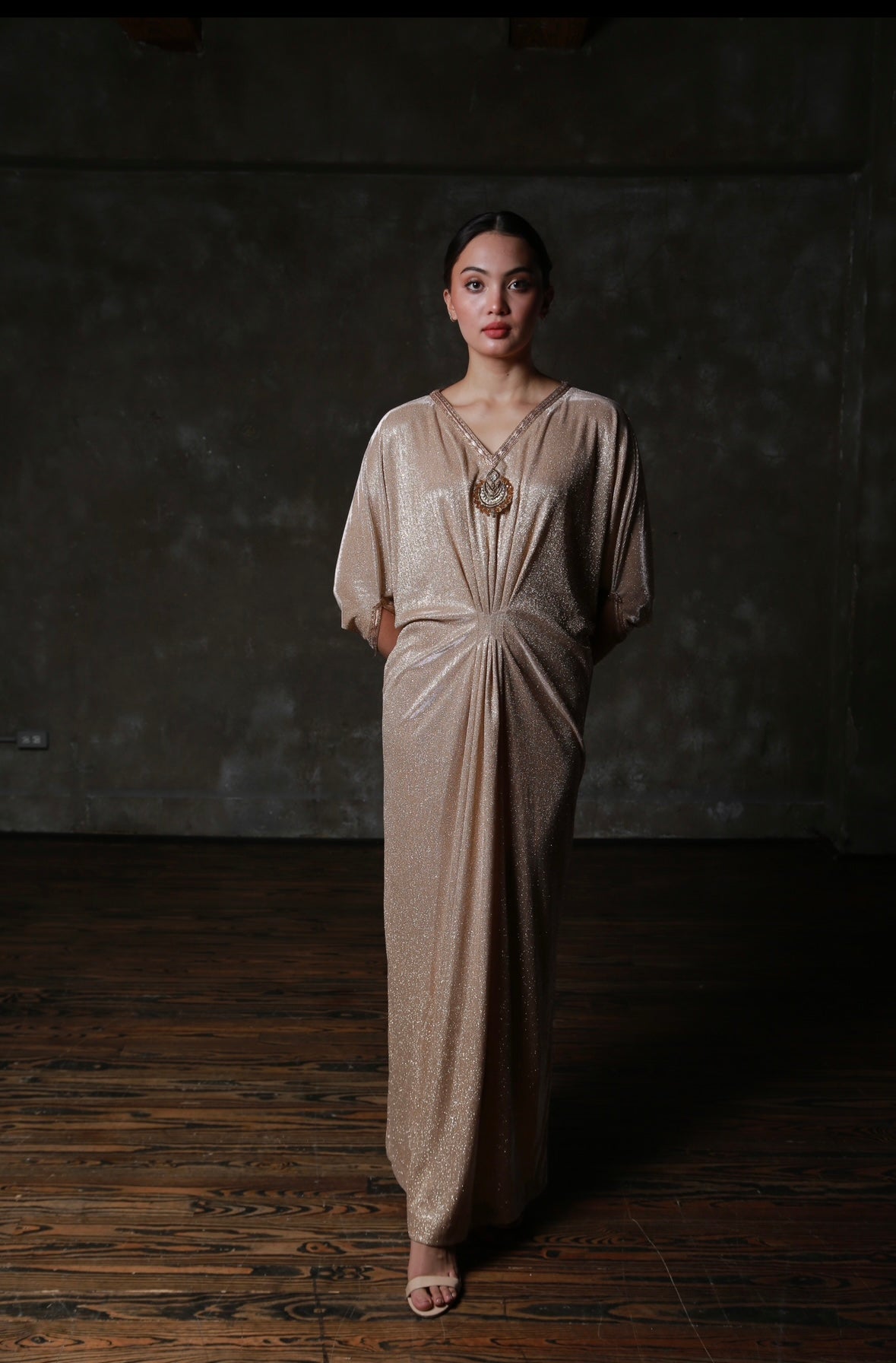 Gold Shimmer Kaftan