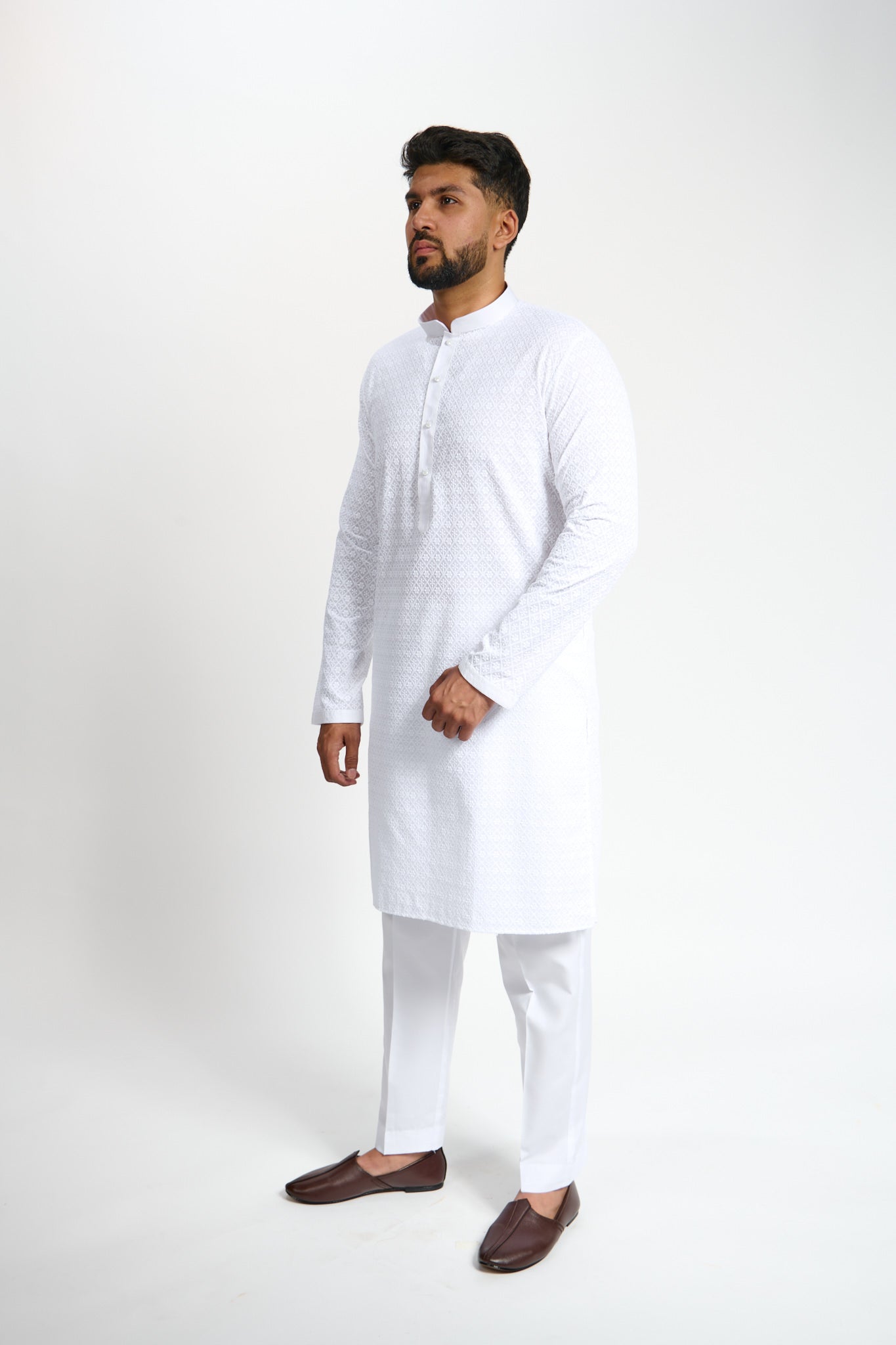 White Chikankari Kurta