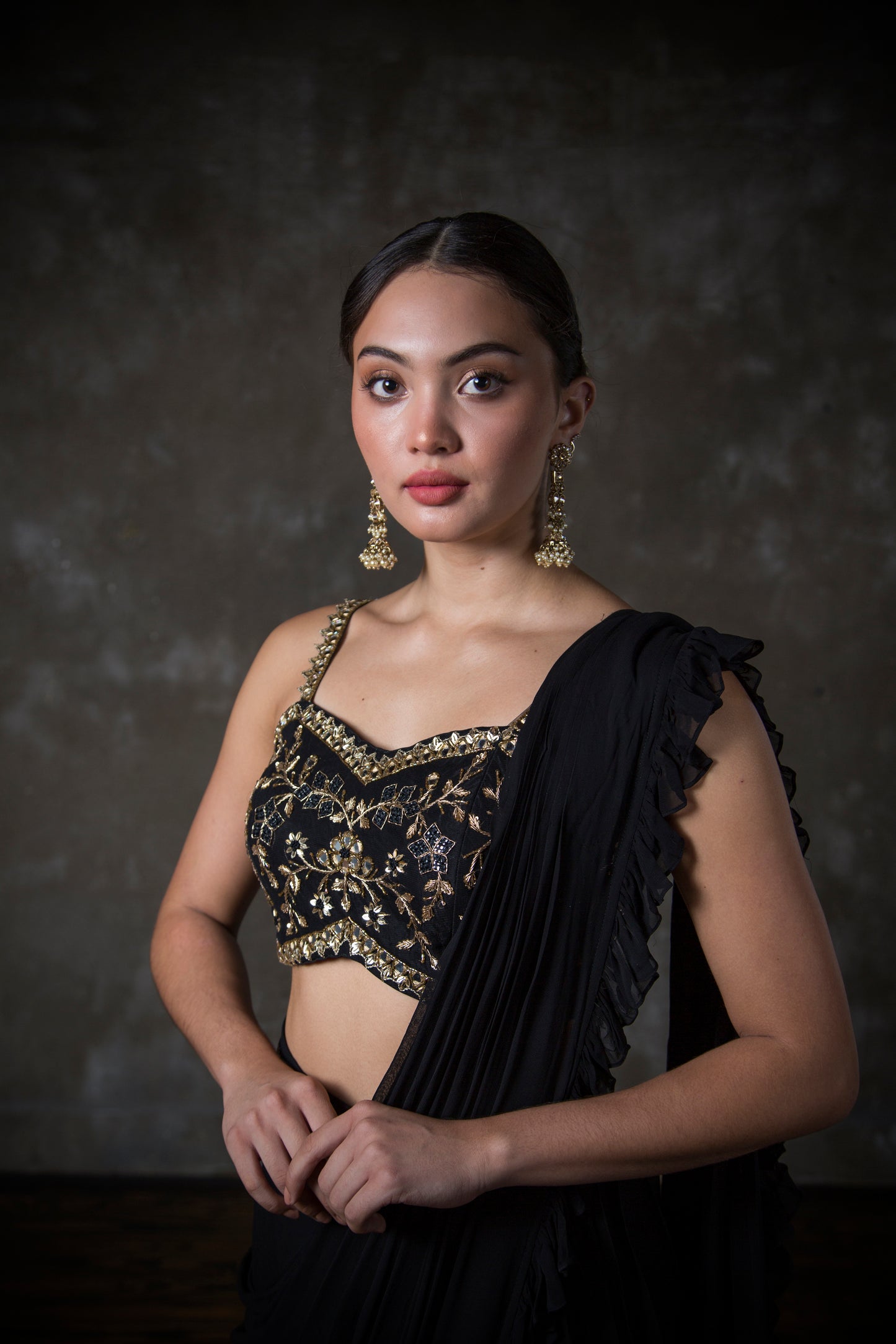 Black & Gold Saree