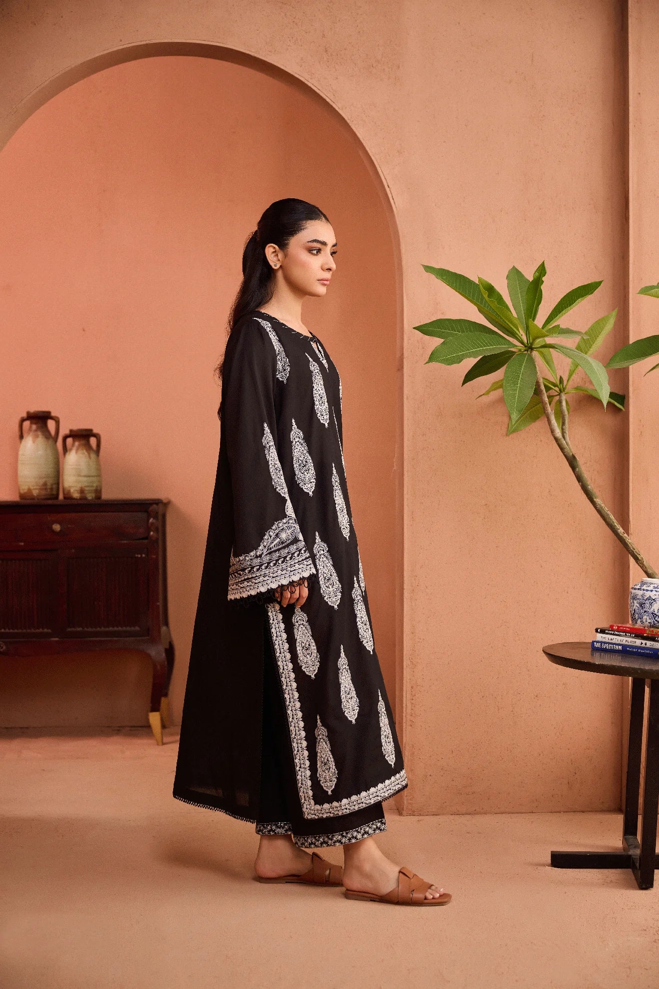 Noir Collection -Black Monochrome Kurta set 1