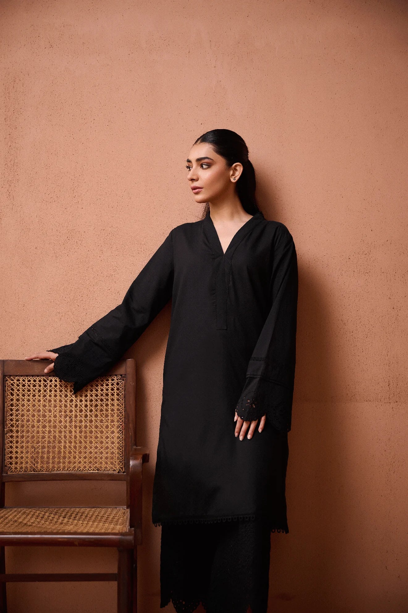 Noir Collection -Black Monochrome Kurta set 2