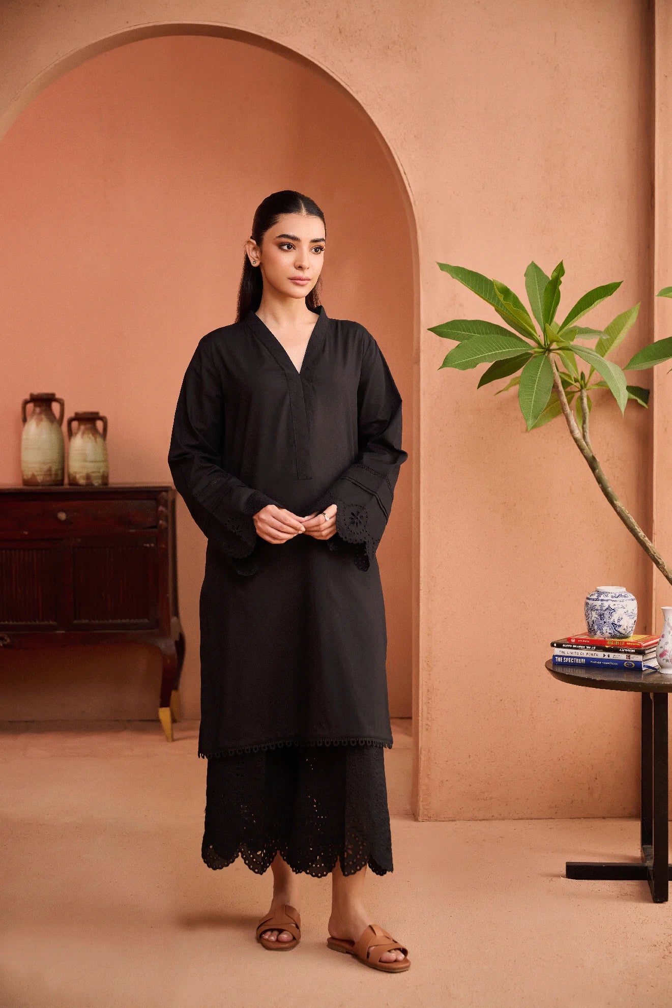 Noir Collection -Black Monochrome Kurta set 2