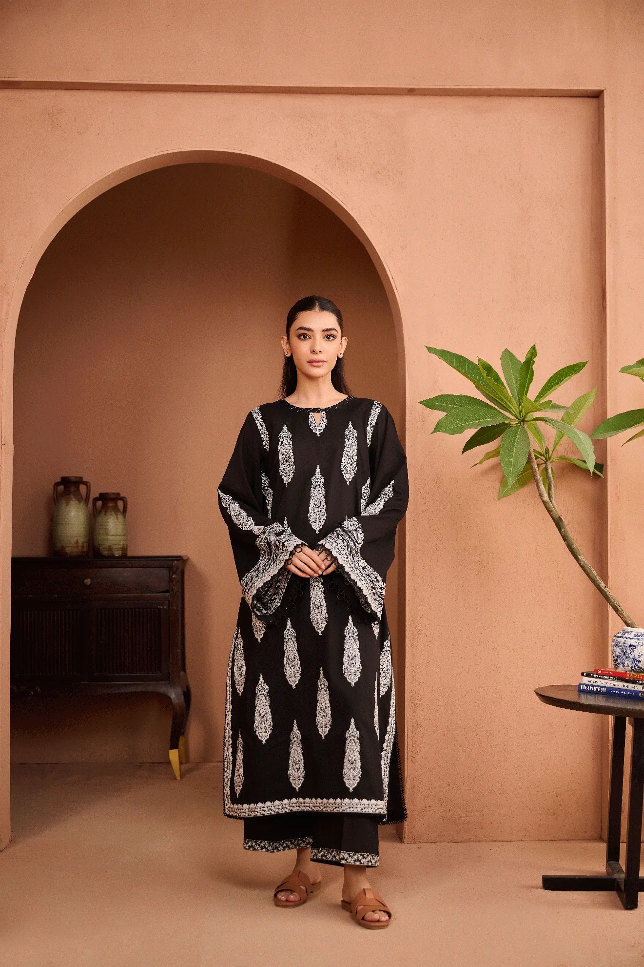 Noir Collection -Black Monochrome Kurta set 1