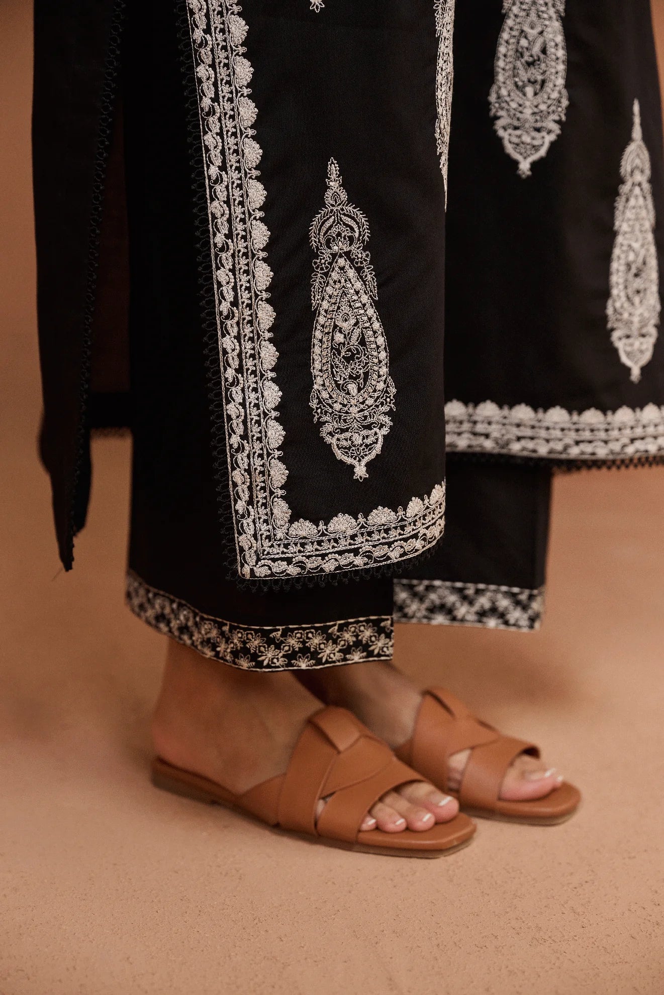 Noir Collection -Black Monochrome Kurta set 1