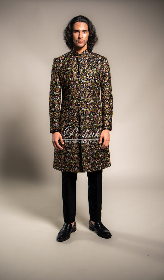 Multicolor Floral Sherwani