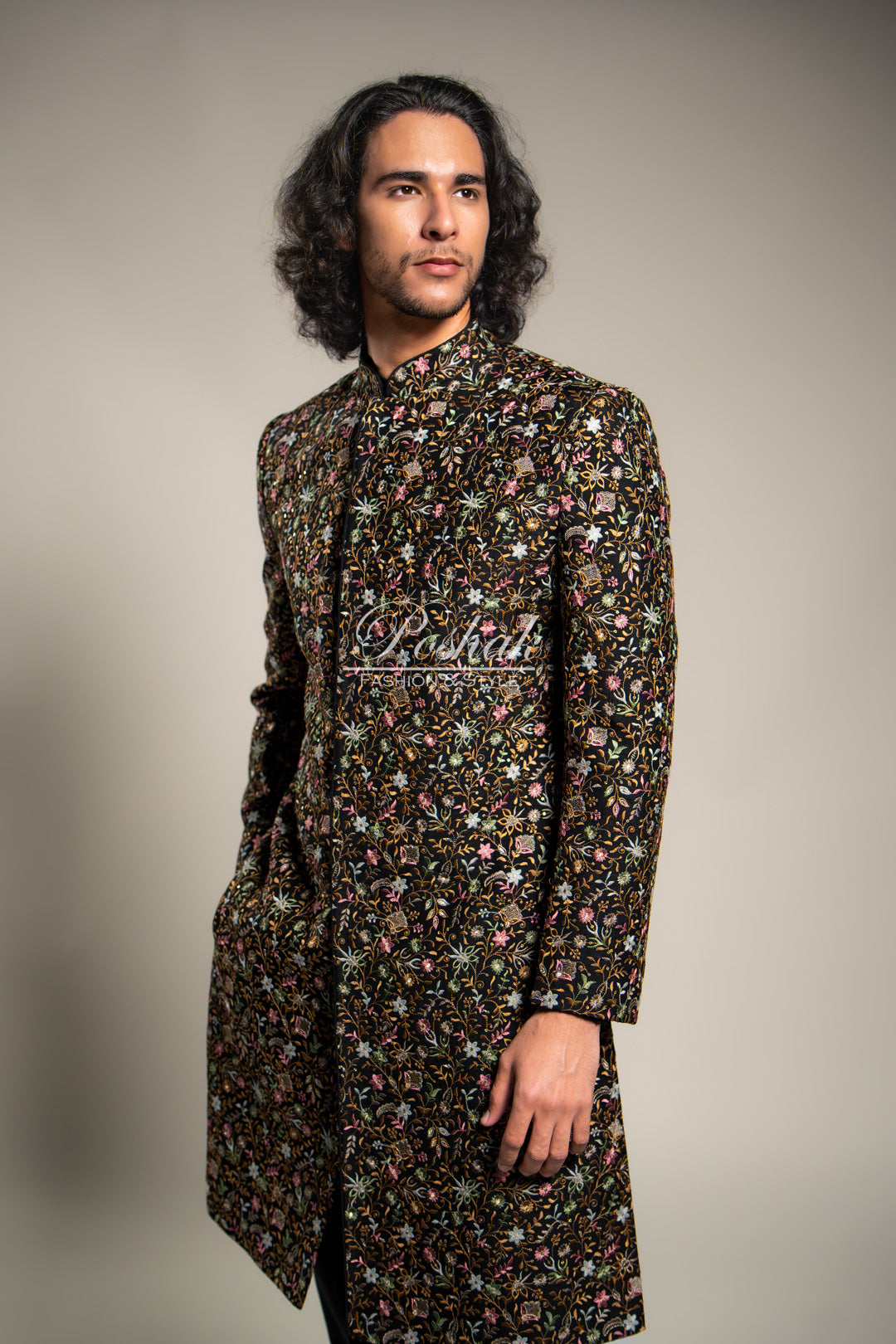 Multicolor Floral Sherwani