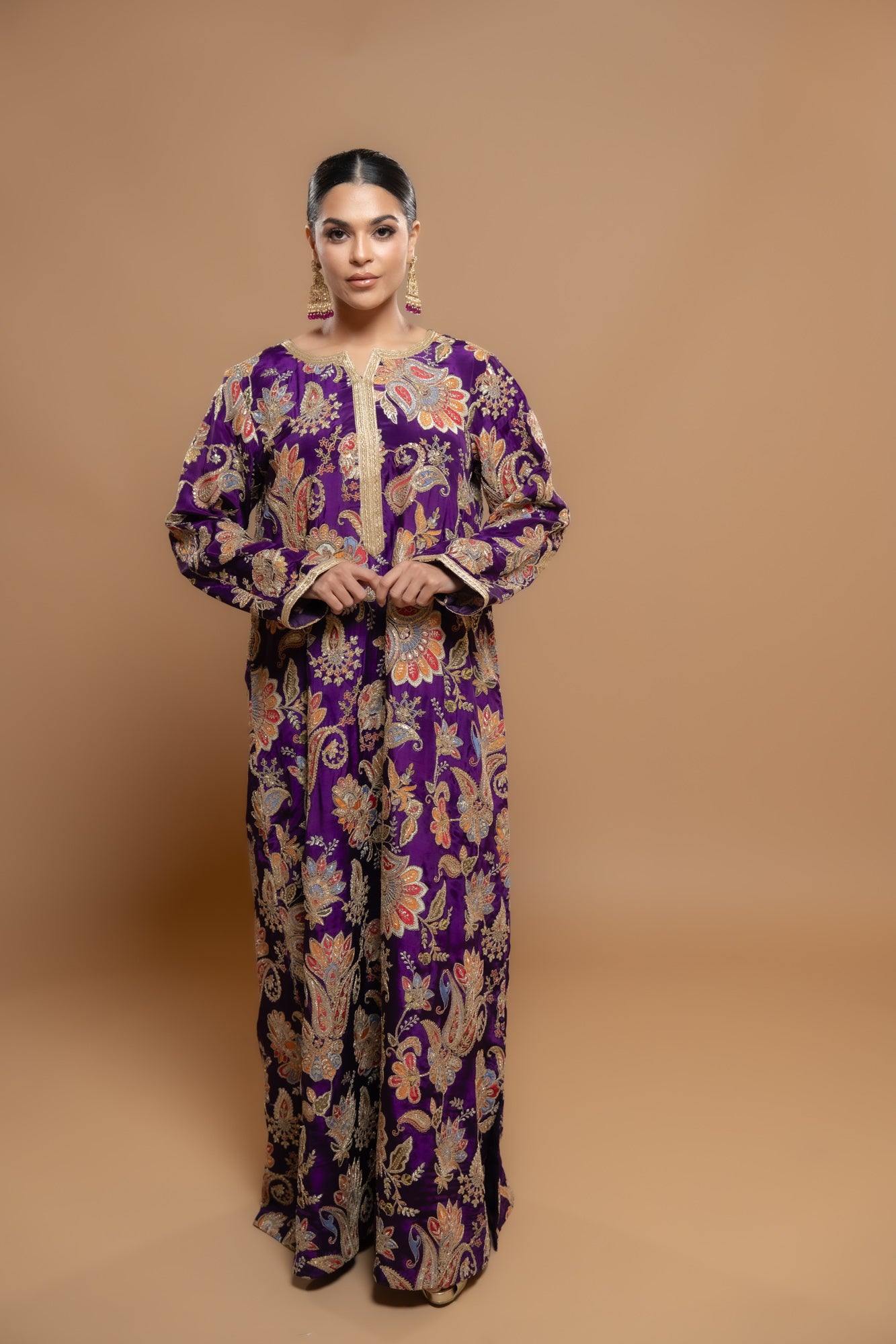 Luxe Edit _ Straight Kaftan Purple