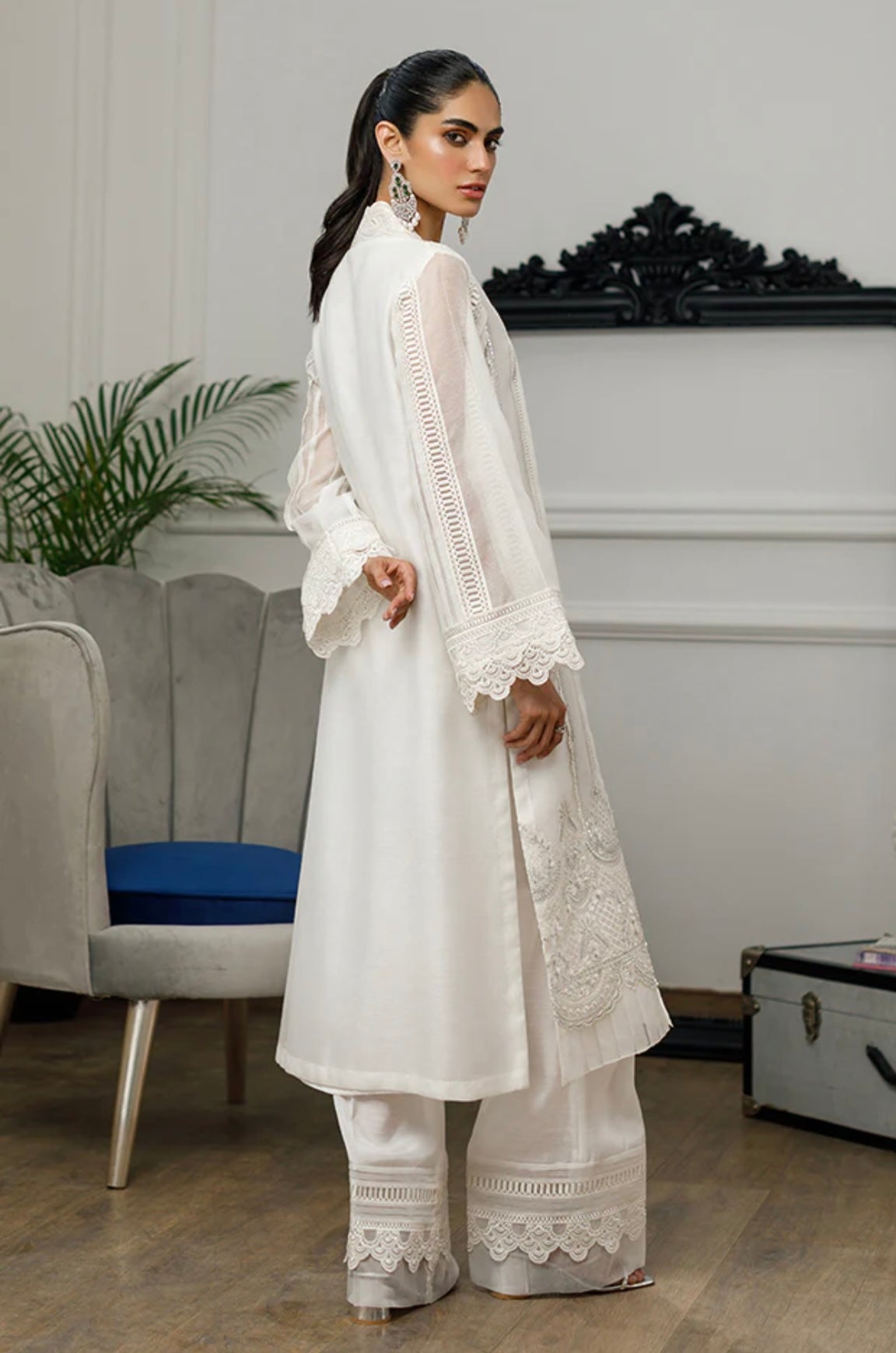 Buy Saadgi White Embroidered A Line Kurti for Women's Online @ Tata CLiQ