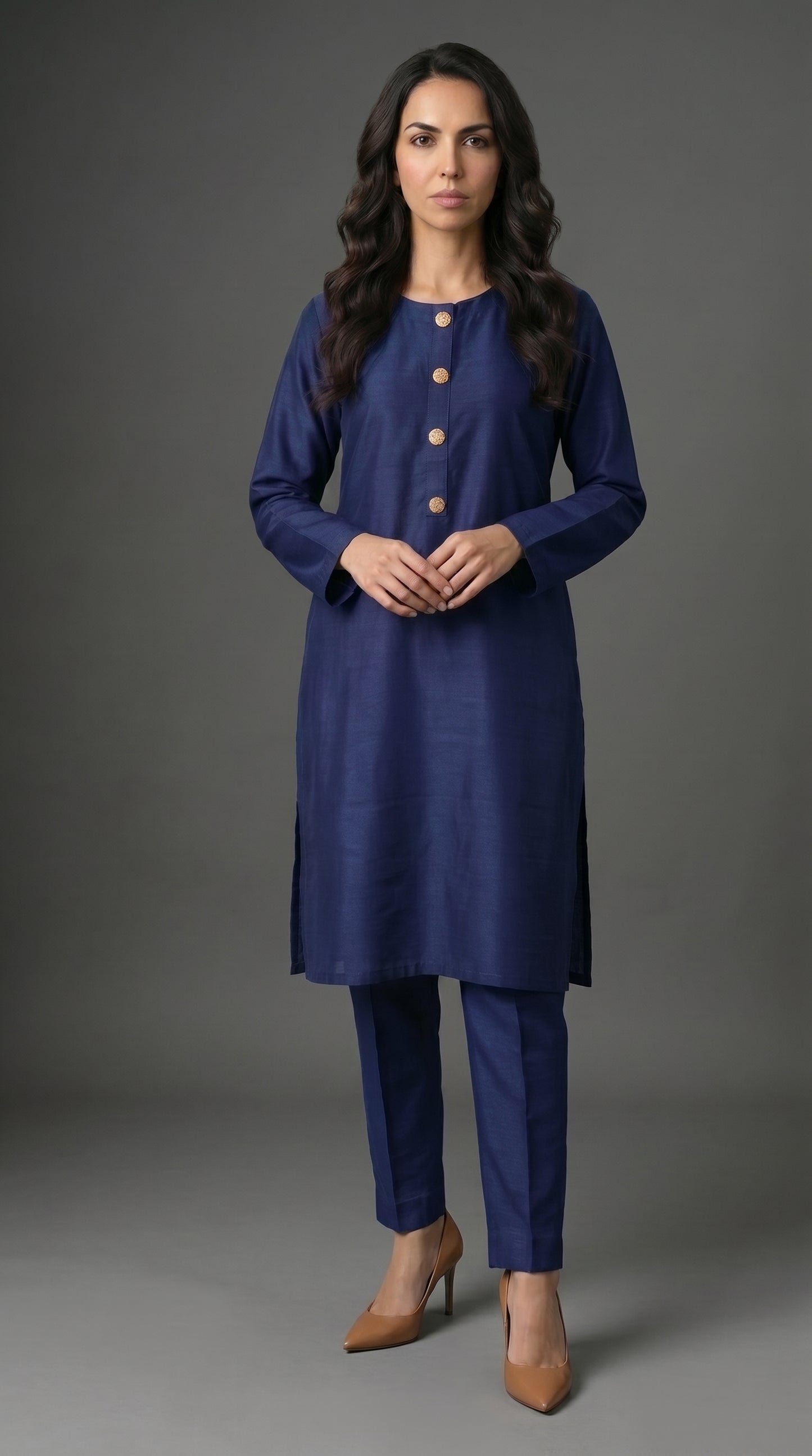 Royal Navy Raw Silk 2-Piece Suit