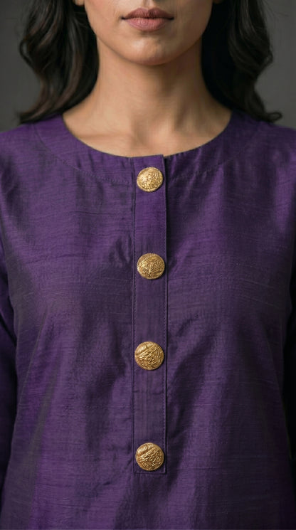 Royal Purple Raw Silk 2-Piece Suit