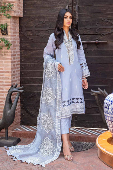 Gul Ahmed - Casper Blue 3 piece Suit