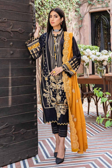 Gul Ahmed - Black & Mustard