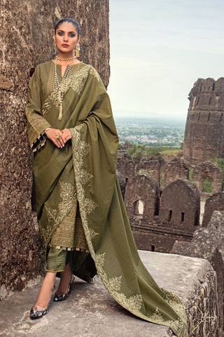 Gul Ahmed Collection - Olive Green