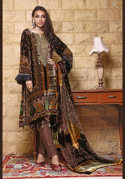 Gul Ahmed Velvet Stitched Suits -26