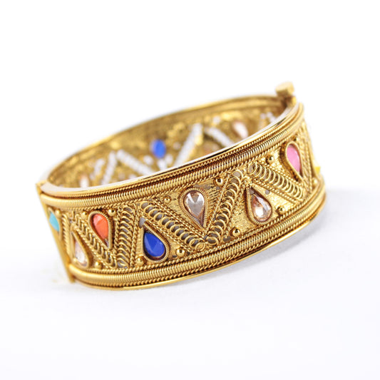 Gold Teardrop Design Kada - Available in 4 colors