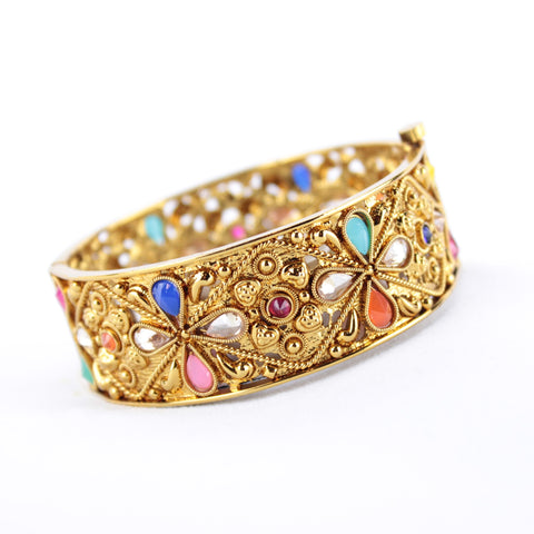 Gold Clover Design Kada - Available in 4 colors