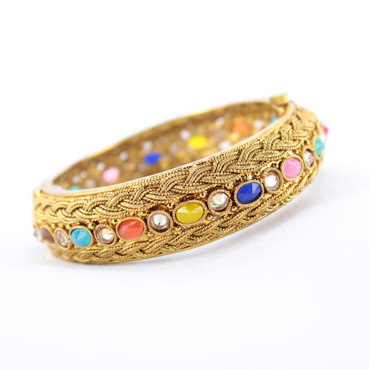 Gold Braided Design Kada - Available in 4 colors