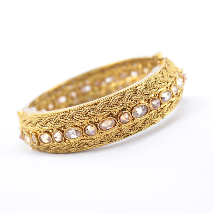 Gold Braided Design Kada - Available in 4 colors