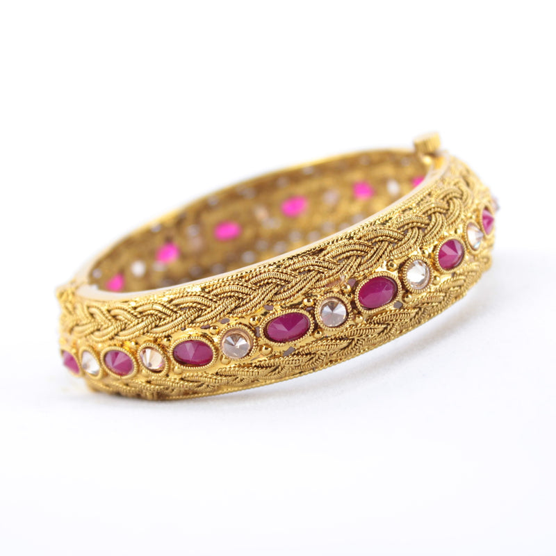 Gold Braided Design Kada - Available in 4 colors