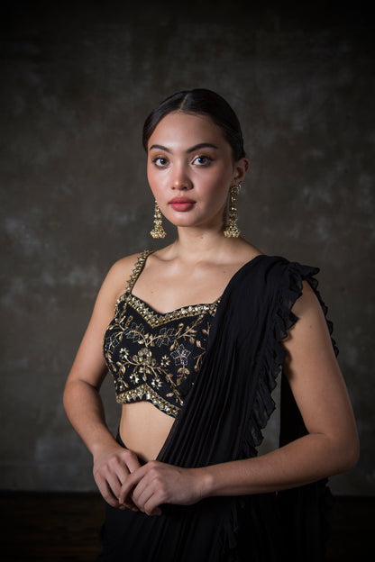 Black & Gold Saree