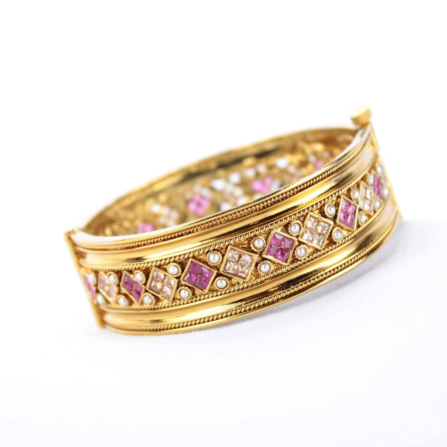 Gold Kada Diamond Design - Available in 4 Colors