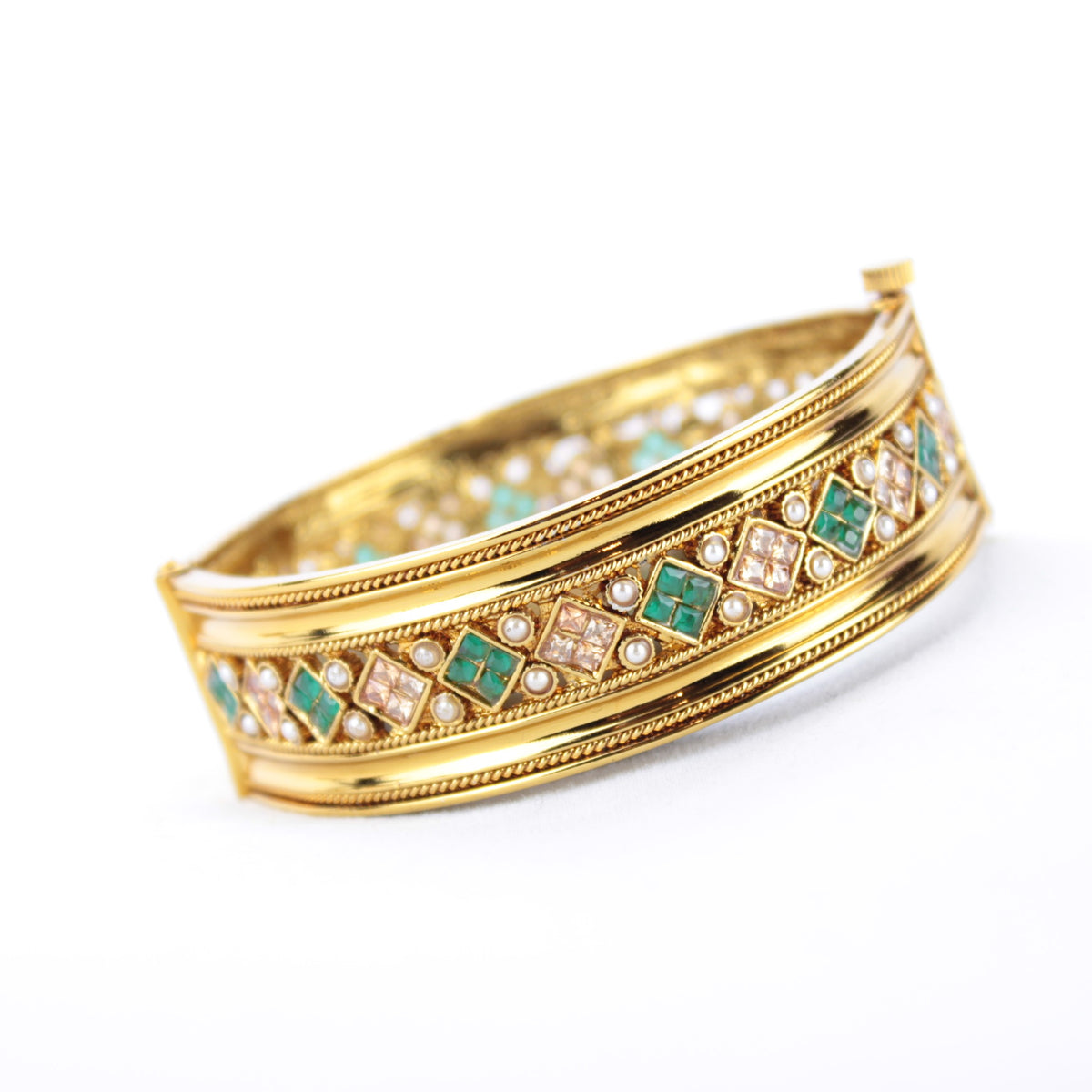 Gold Kada Diamond Design - Available in 4 Colors