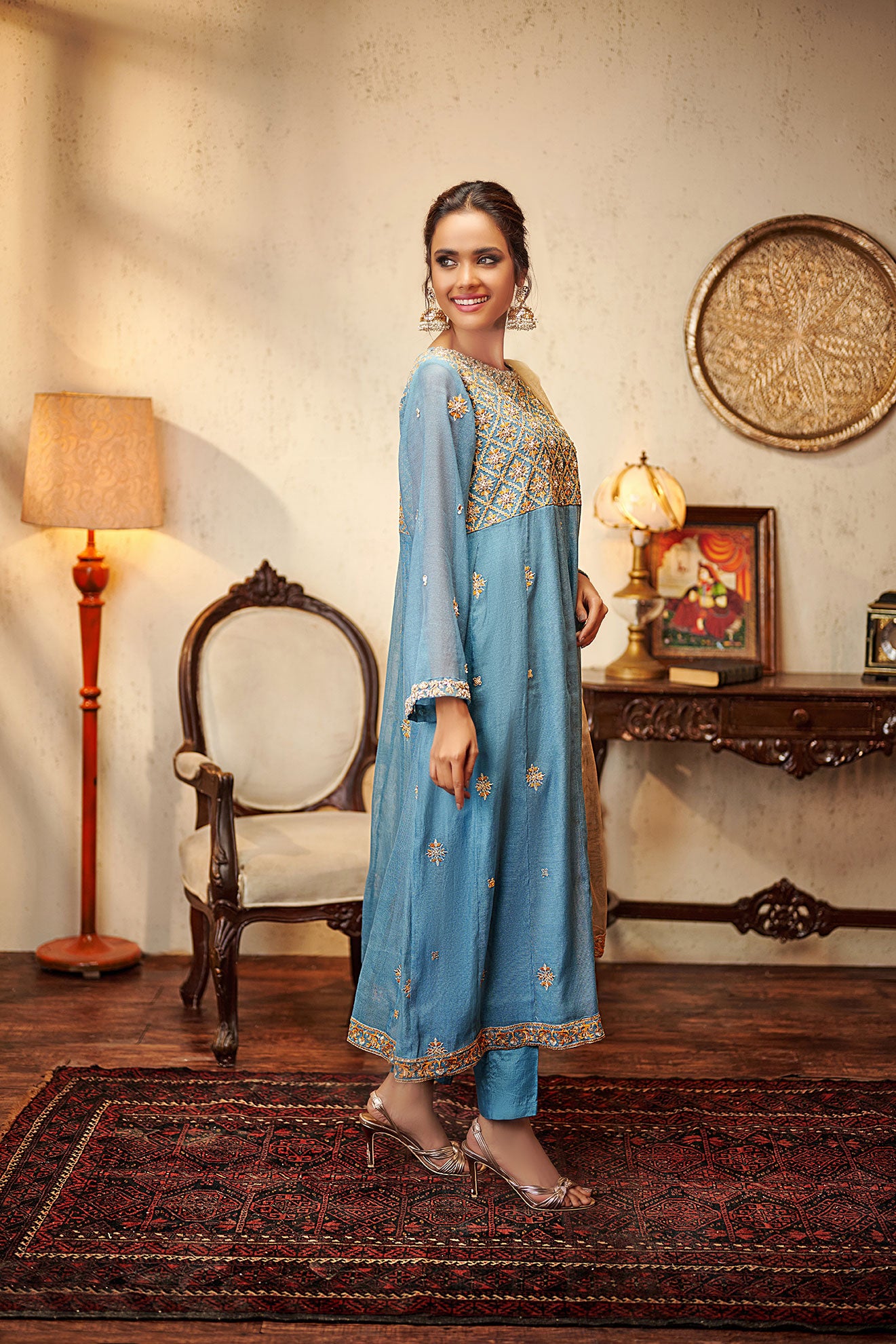 Blue Anarkali