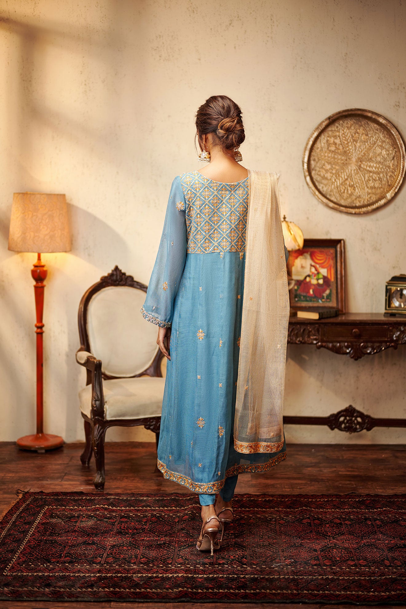 Blue Anarkali